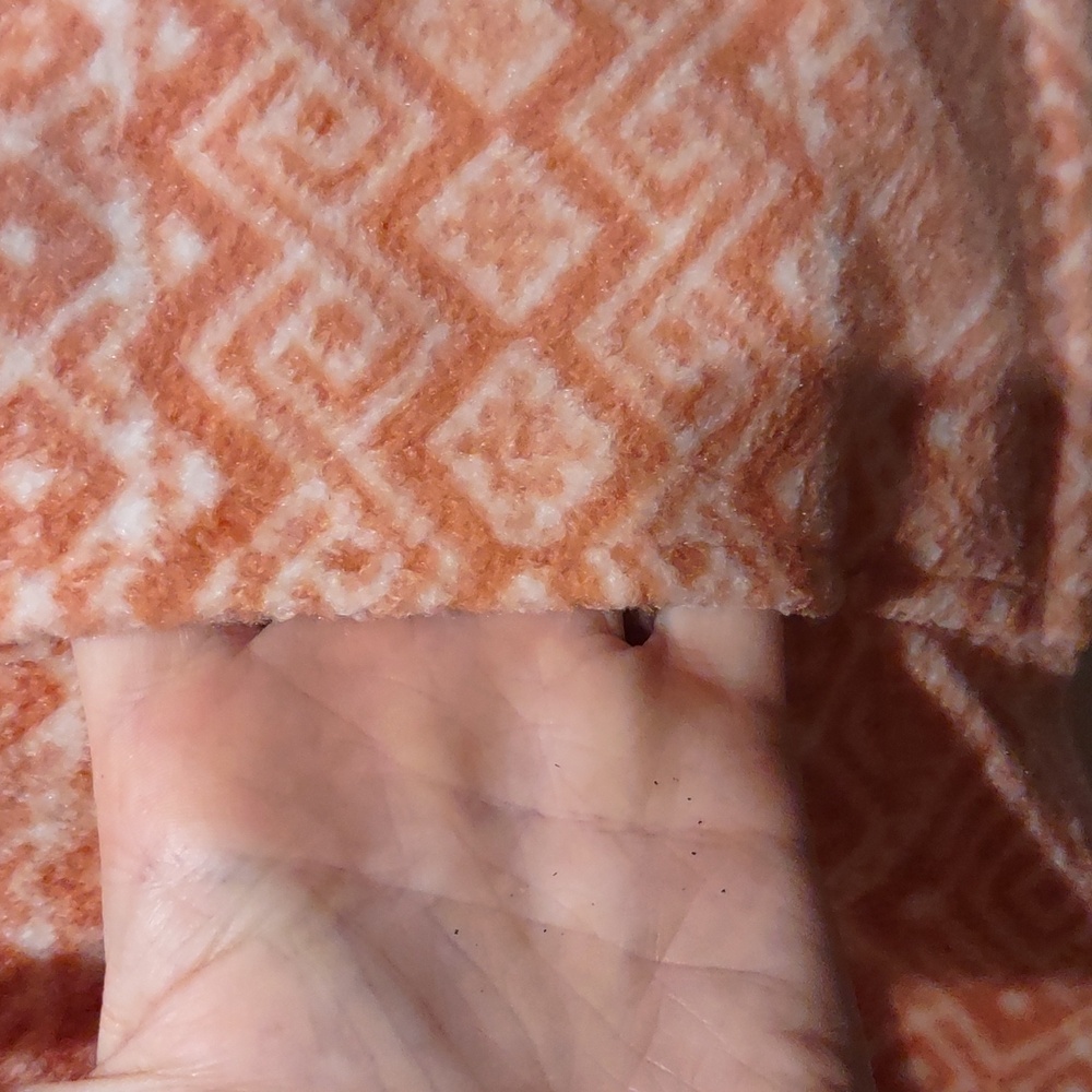 Fleece Vest, Blair Orange Dark Geometric Vest - Picture 3 of 6